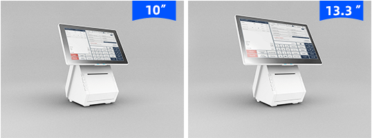 Multiple screen sizes 10“ or 13.3〞 landscape FHD display